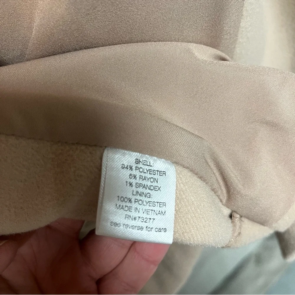 M Elizabeth And James Taupe Car Coat/Midi Heavyweight Trench